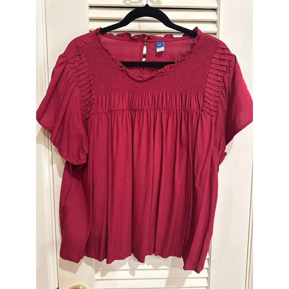 Old Navy Deep Red/Wine Blouse.
Size XXL - Picture 1 of 3